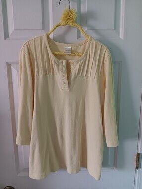 Blair Yellow Knit Top Size L